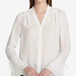 Calvin Klein Bell Sleeve Blouse